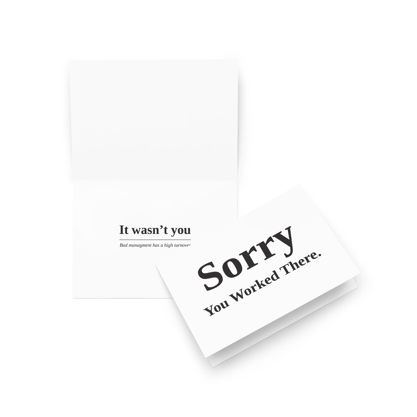 Sorry You Worked There Sympathy card